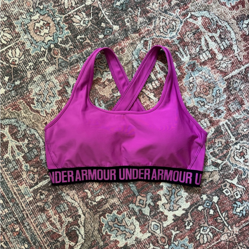 Under Armour Women's Pink Sports Bra - Size XL